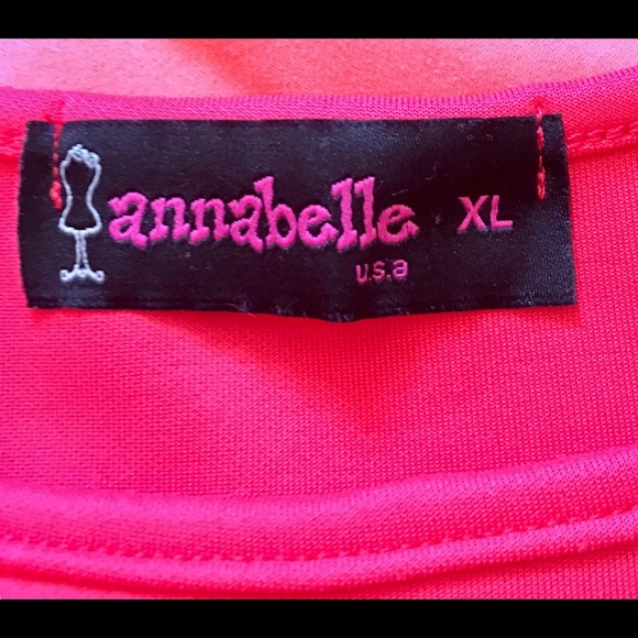 Red Peplum Fit and Flare Top - Picture 3 of 3